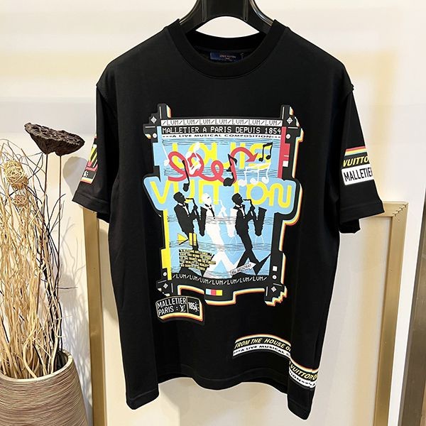 定番ルイヴィトン ジャズフライヤーズ半袖Tシャツ 本物 コットン vul03525