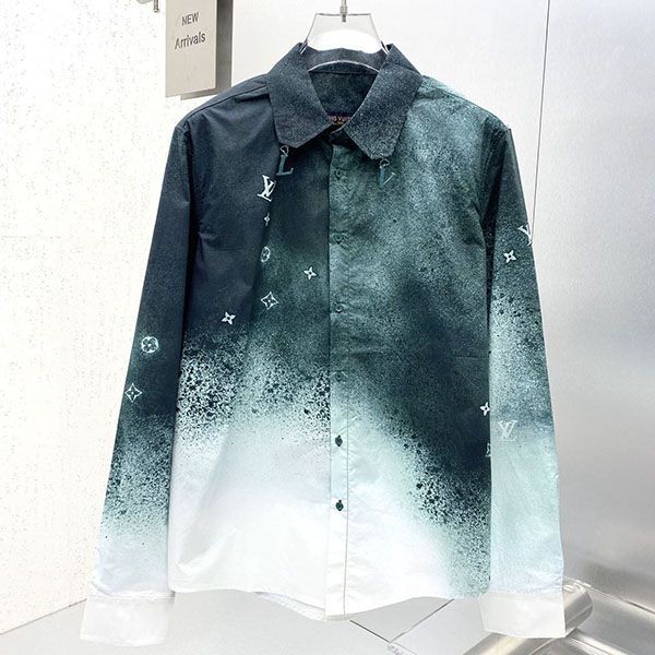 送料込 ルイヴィトン モノグラムシャツ 本物 vui08208