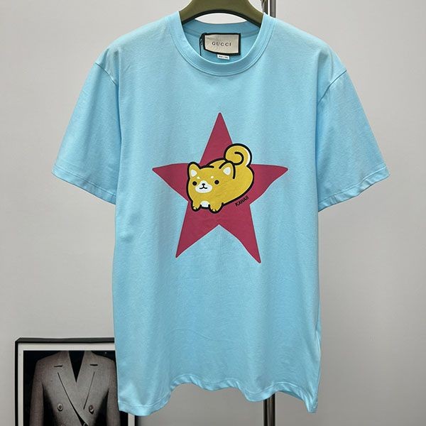 【大特価】グッチ×Kawaii 本物 キャットプリント Tシャツ gup59765