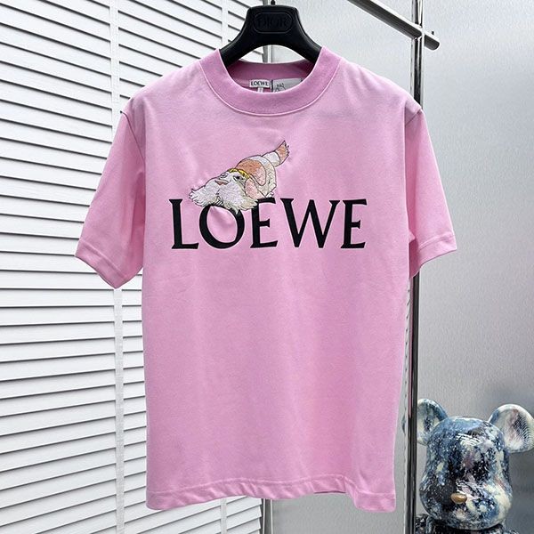 完売必至 ロエベ×ジブリ ハウルの動く城 Tシャツ 本物 コットン lop56956