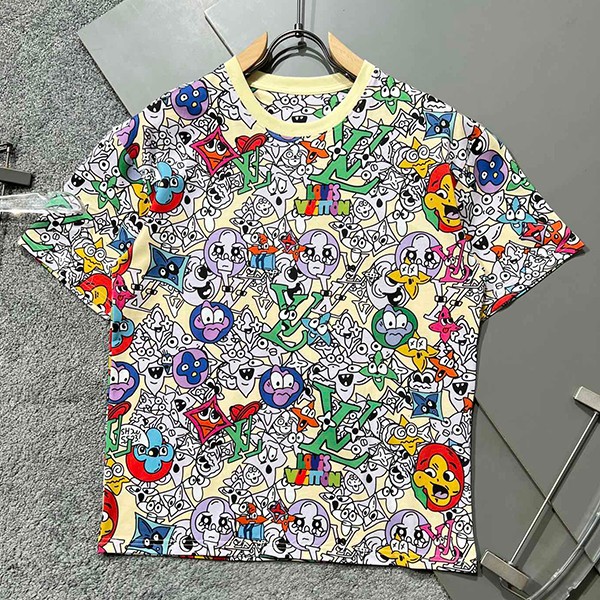確保済み ルイヴィトン モノグラム コミック Tシャツ 本物 vux69730