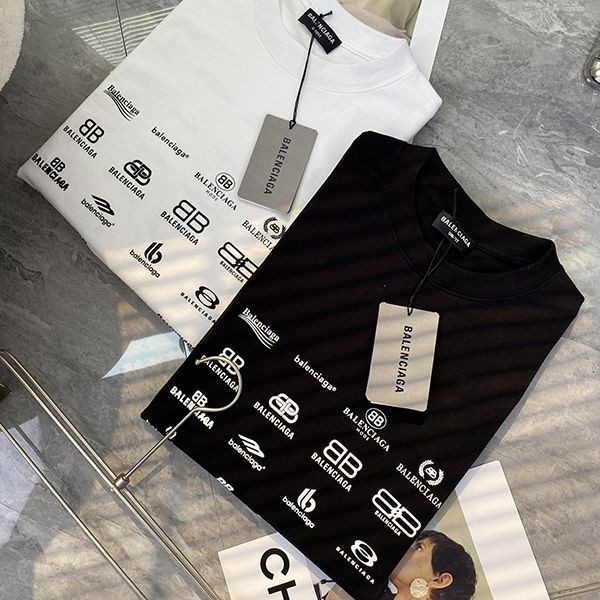 ★追跡付き発送で安心バレンシアガ 本物 ロゴ オーバーサイズ Tシャツ 半袖 2色 baq50186