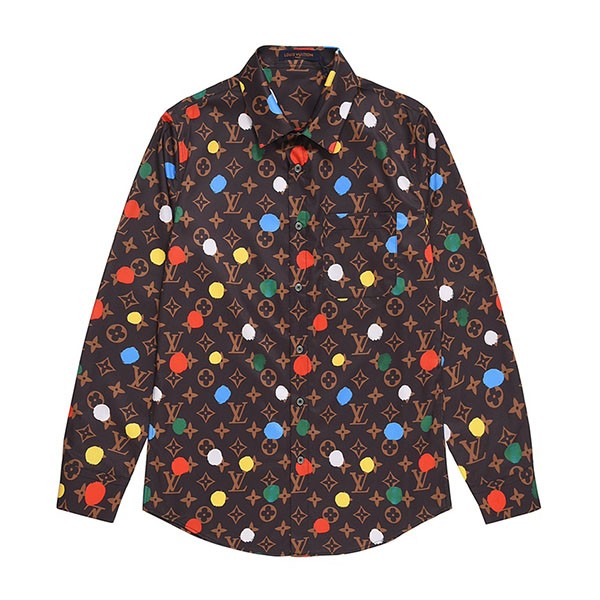 超話題!草間彌生コラボ 本物 ルイヴィトン PAINTED DOTS シルクシャツ vuu66244