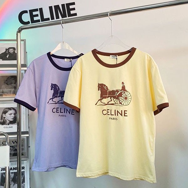 関税負担なし セリーヌ●サルキー Tシャツ 本物 / コットン 2X575485F