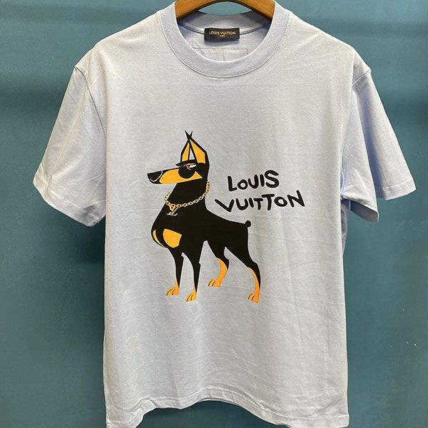 使い勝手良し ルイヴィトン 半袖 コットン ロゴ Tシャツ 本物 vue75994