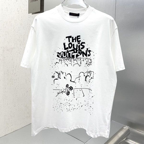 入手困難ルイヴィトン LVコンサートプリントTシャツ 本物 vum73328