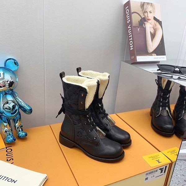 高品質ルイヴィトン ウールブーツ 本物 送料込 vue74576