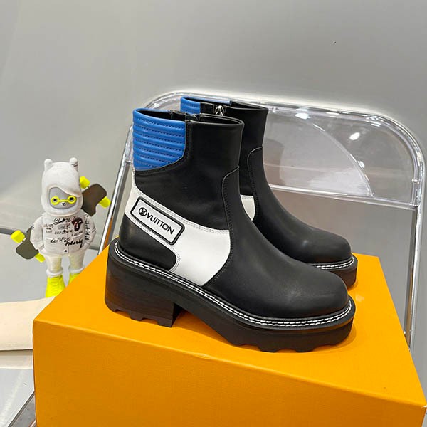 定番 ルイヴィトン カラーブロック厚底チェルシーブーツ 本物 vum33929
