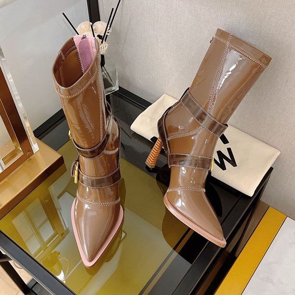 目を惹くカラー フェンディ ネオプレンFFストラップブーツ 本物 fep73792