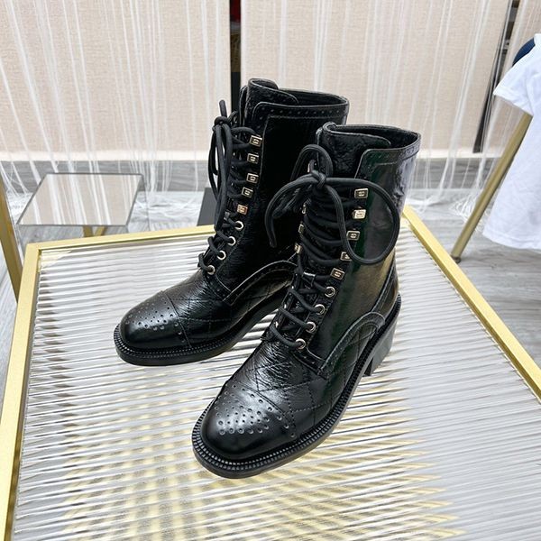 追跡付き 安いシャネル 本物 レースアップ レザーアンクルブーツ shj89227