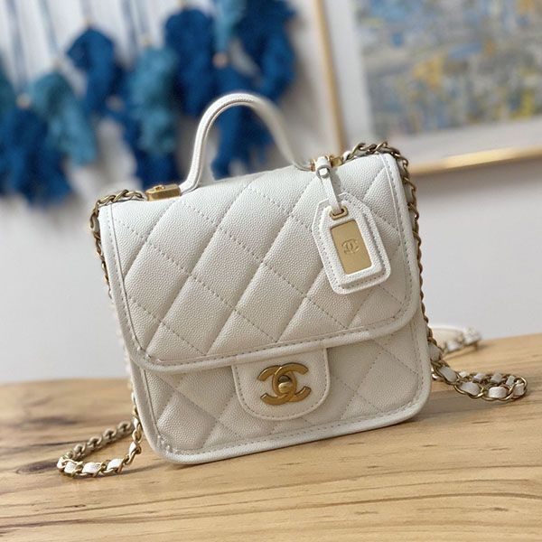 ☆超人気☆シャネル スモール トップハンドルフラップバッグ 本物 she52944