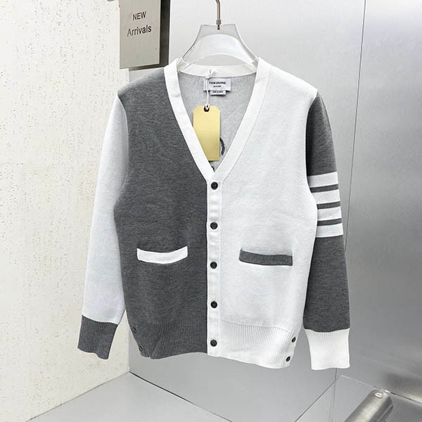 ★日本!!人気！トムブラウン 本物 ドネガルコントラスト 4BAR カーディガン tox24011