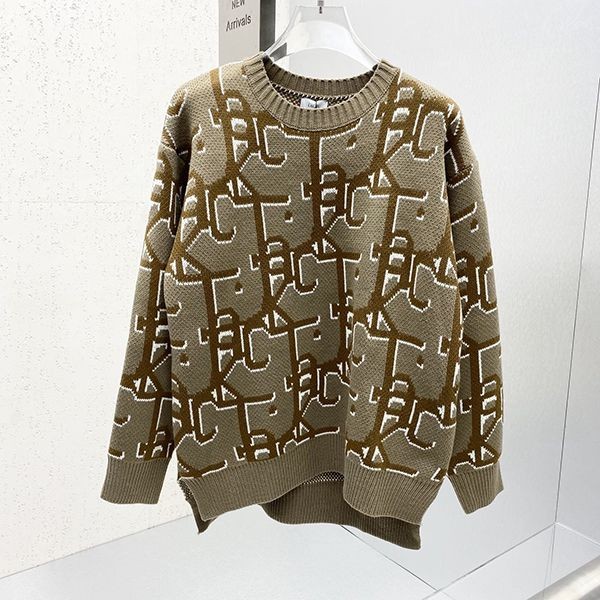 目を惹くカラーディオール オーバーサイズ セーター 本物 カシミアジャカード dem96195