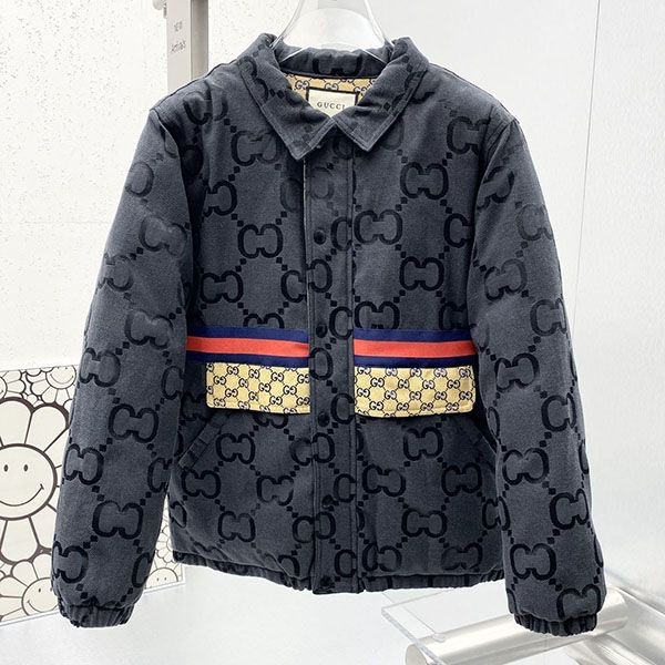グッチ ジャンボGGキャンバス ダウンジャケット 本物 guc43329