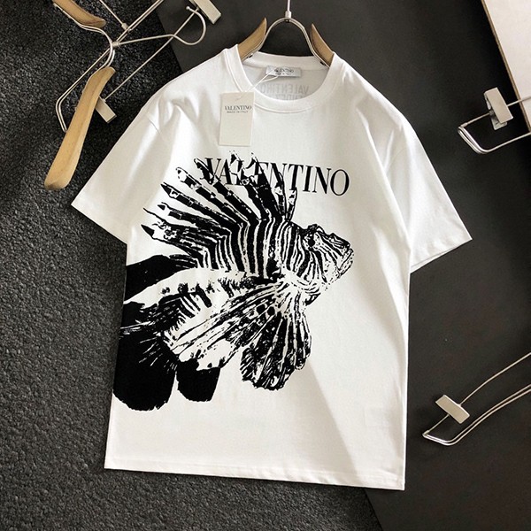 大人気！ヴァレンティノ VLTNロゴ コットンパッチワーク Tシャツ 本物 Vum74067