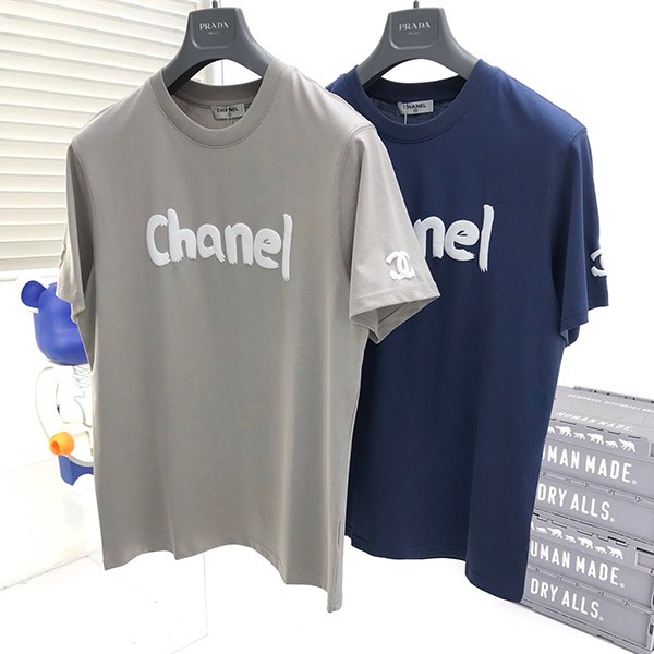 シャネル ロゴ Tシャツ 本物 2色 shf72102