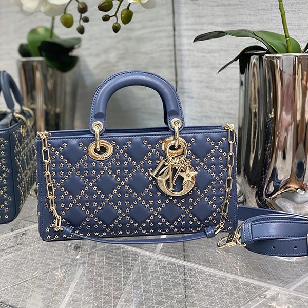 送料込レディ ディオール LADY D-JOY バッグ 本物 カナージュ ラムスキン dek14700