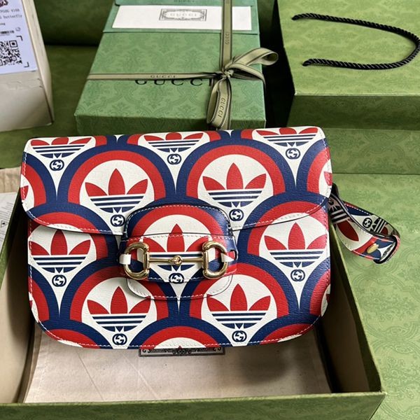 日本未入荷アディダス×グッチ 本物 ホースビット1955 ショルダーバッグ 602204UVG0G4168