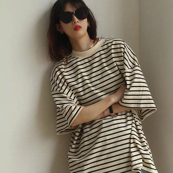 大人気《ジルサンダー 本物》半袖ストライプTシャツ★バックロゴ入り Jiy97640