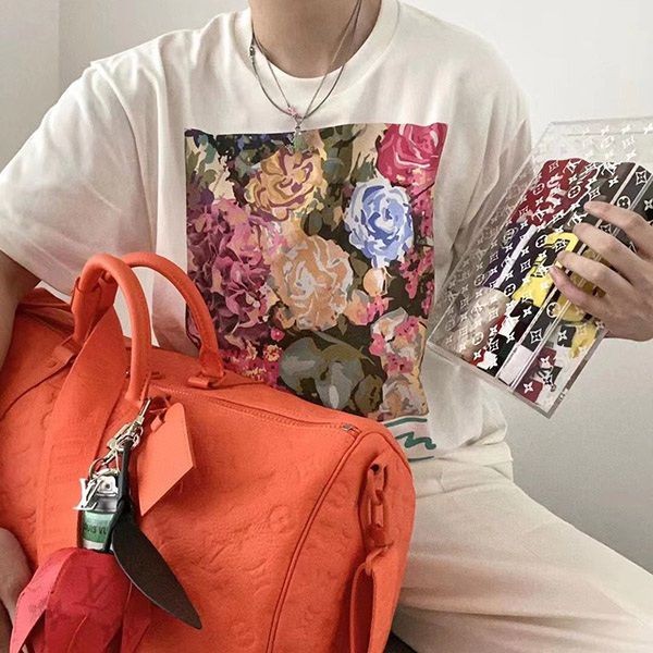 争奪戦ルイヴィトン フラワータペストリー Tシャツ 本物 1AAGWM
