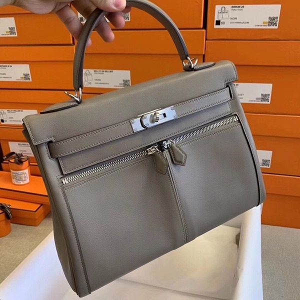送料込エルメス 本物 ケリー 32cm シルバー金具 erj99330