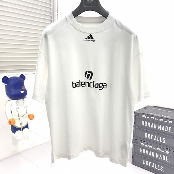 《大人気》バレンシアガ アディダス 本物 Tシャツ メンズ bah39402
