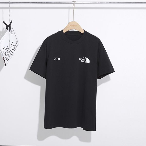 ノースフェイス XX KAWS 本物 エンブロイダリー コットンTシャツ Noy44533