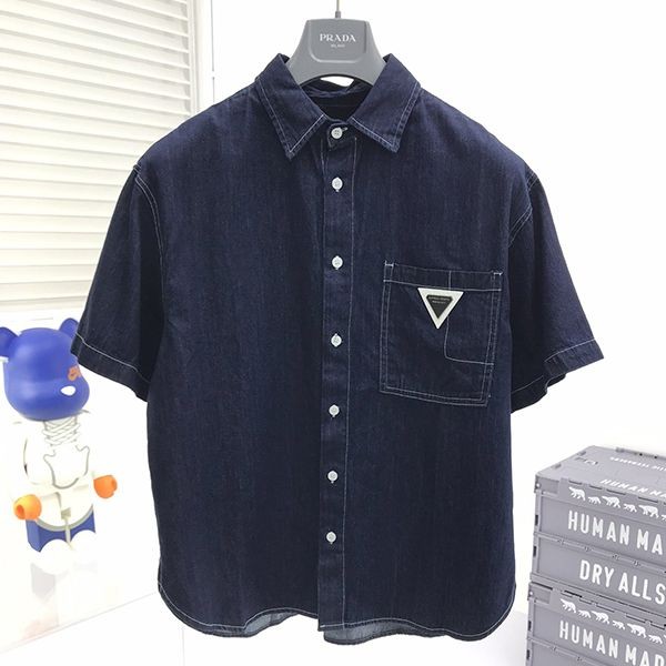 最安値挑戦 ボッテガヴェネタ 本物 クロップド デニムシャツ boa05541