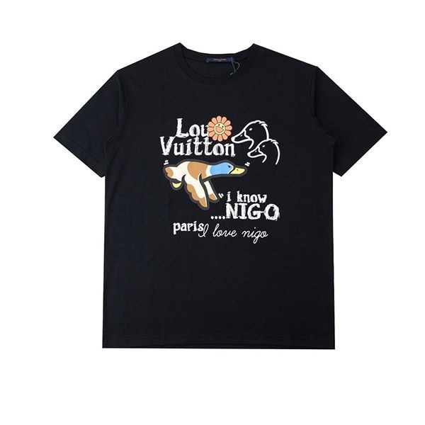 世界中で大人気ルイヴィトン nigo コラボ クルーネックTシャツ 本物 ダック vut38937