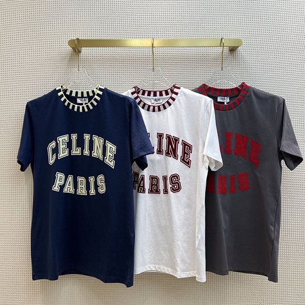 入手困難 セリーヌ PARIS Tシャツ 本物 フロック コットン ジャージー Ceq70728