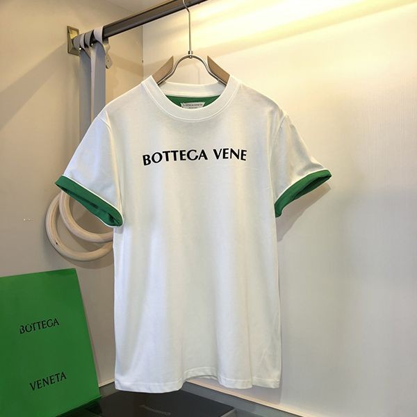 21-22AW ボッテガヴェネタ ウォッシュドコットンジャージー 本物Tシャツ bom00195