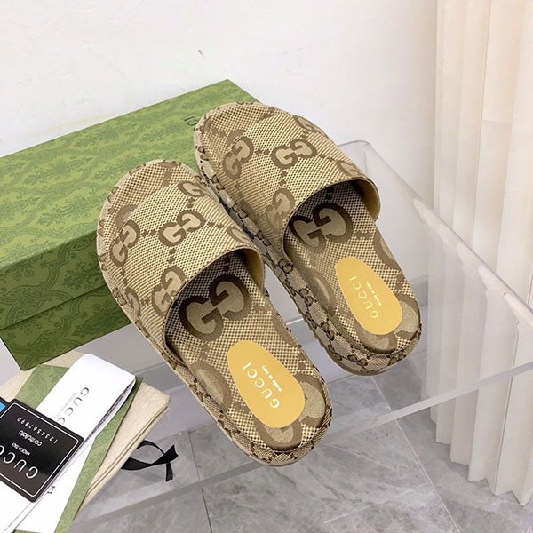 超話題!【グッチ】オリジナル GG 厚底スライドサンダル 本物 gug53175